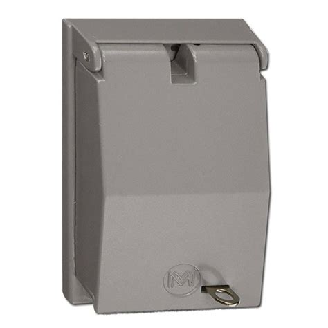 lock box for junction box|locking outdoor outlet cover.